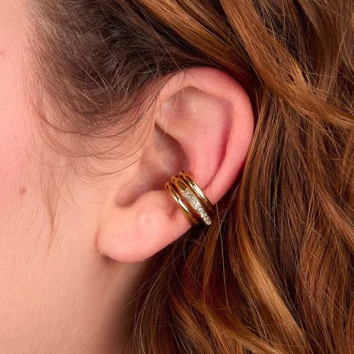 Mono Orecchino Morellato Earcuff in Acciaio Dorato