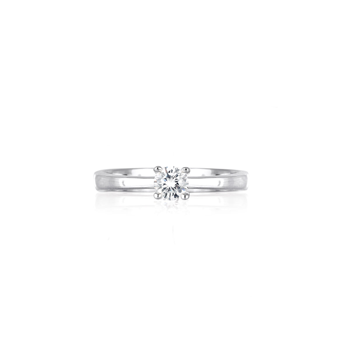 Anello Donna Solitario Mabina in Argento 925 e Zircone