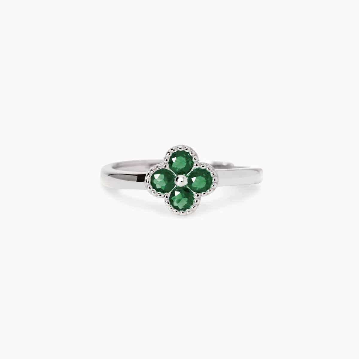 Anello Mabina in Argento con Zirconi Verdi