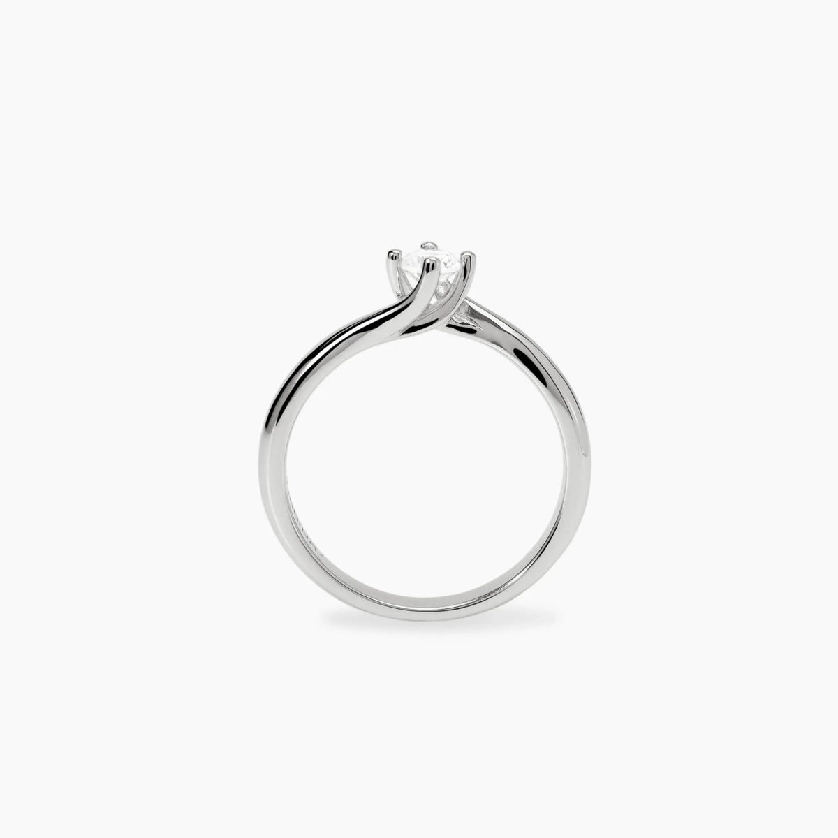Anello Solitario Mabina My Diamond in Argento e Diamante Lab-grown Ct.0.20