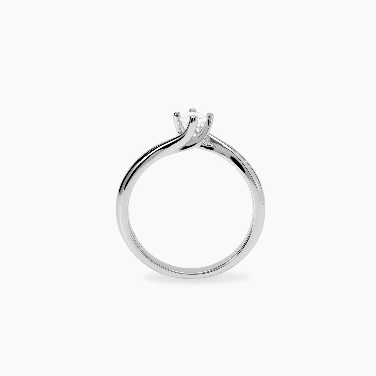 Anello Solitario Mabina My Diamond in Argento e Diamante Lab-grown Ct.0.25