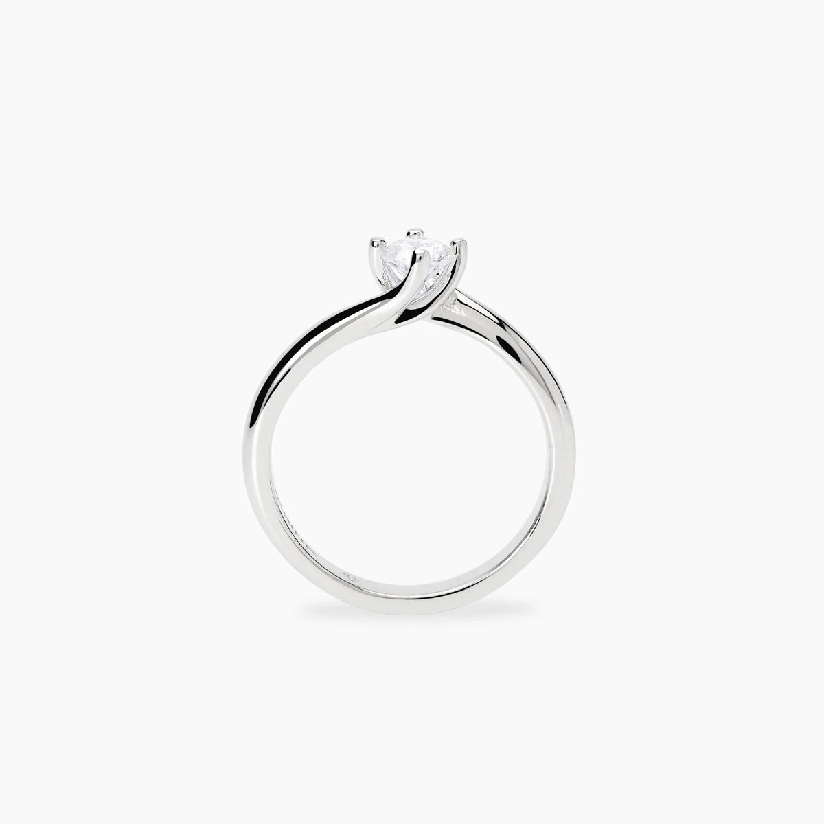 Anello Solitario Mabina My Diamond in Argento e Diamante Lab-grown Ct.0.33