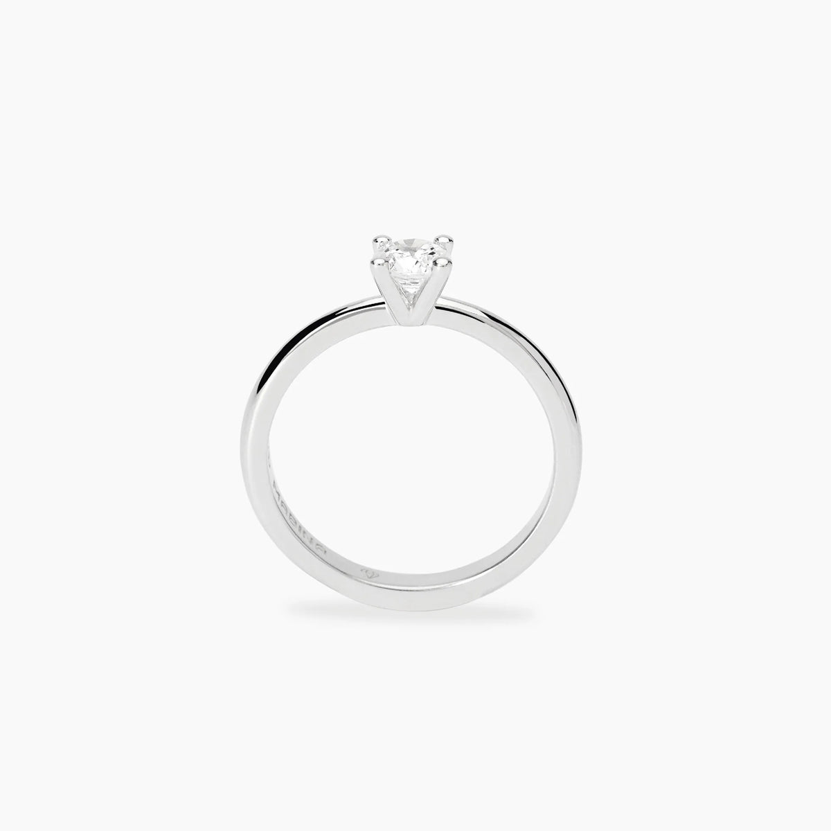 Anello Solitario Mabina My Diamond in Argento e Diamante Lab-grown Ct.0.33