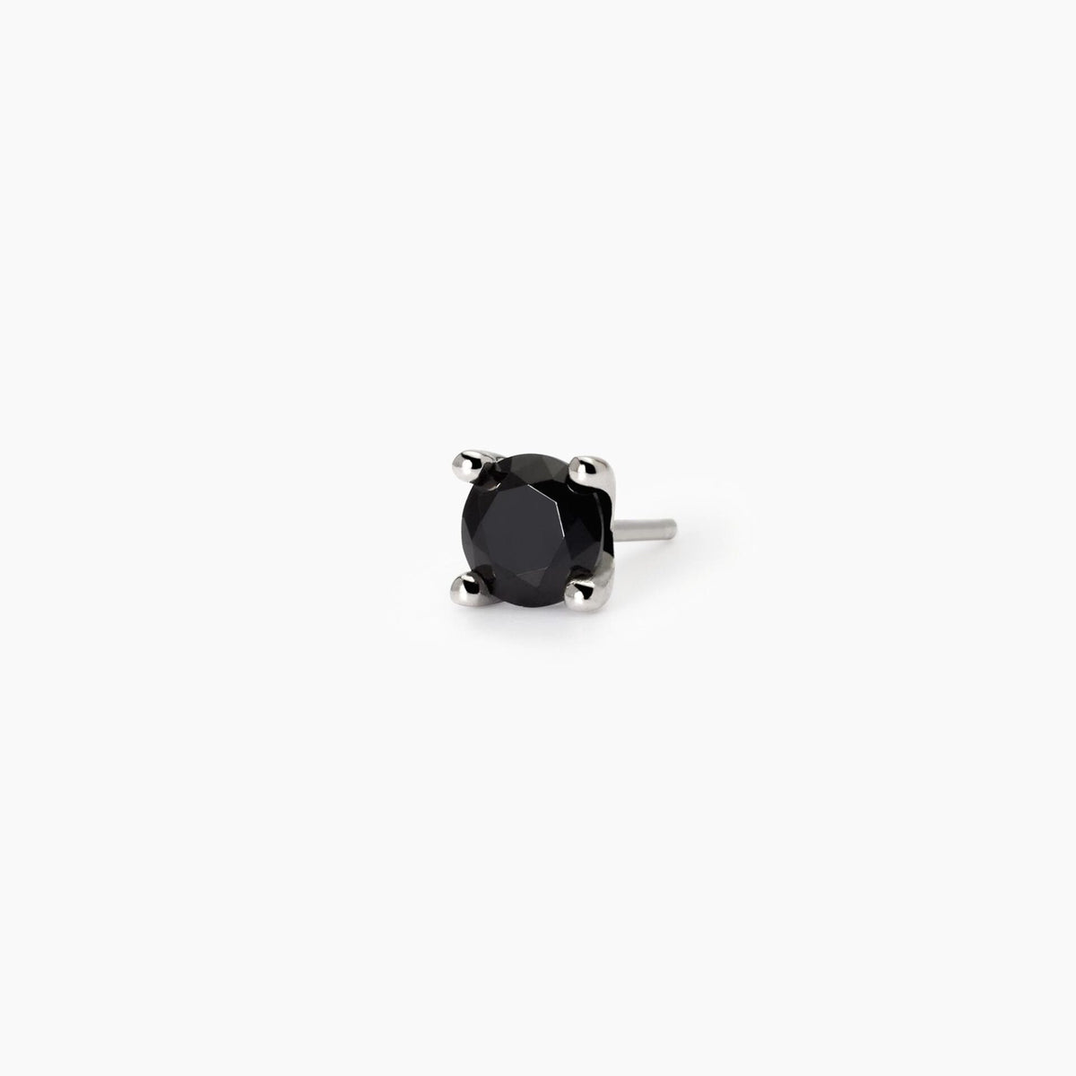 Mono Orecchino Mabina Uomo in Argento e Zircone Nero