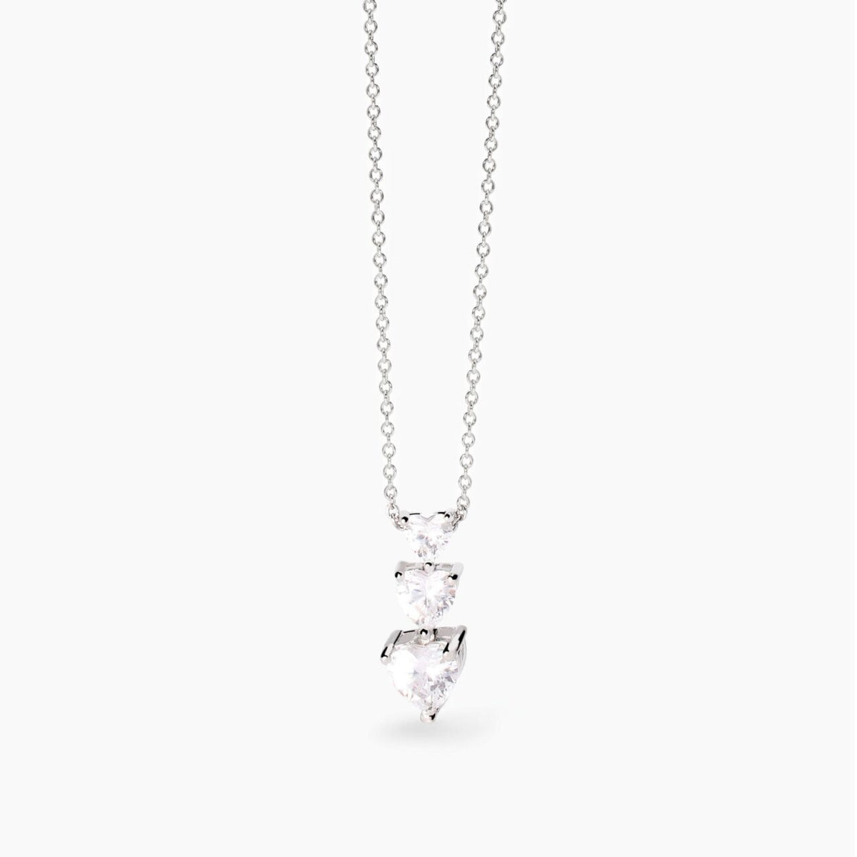 Collana Donna Mabina Trilogy in Argento con Zirconi Taglio Cuore