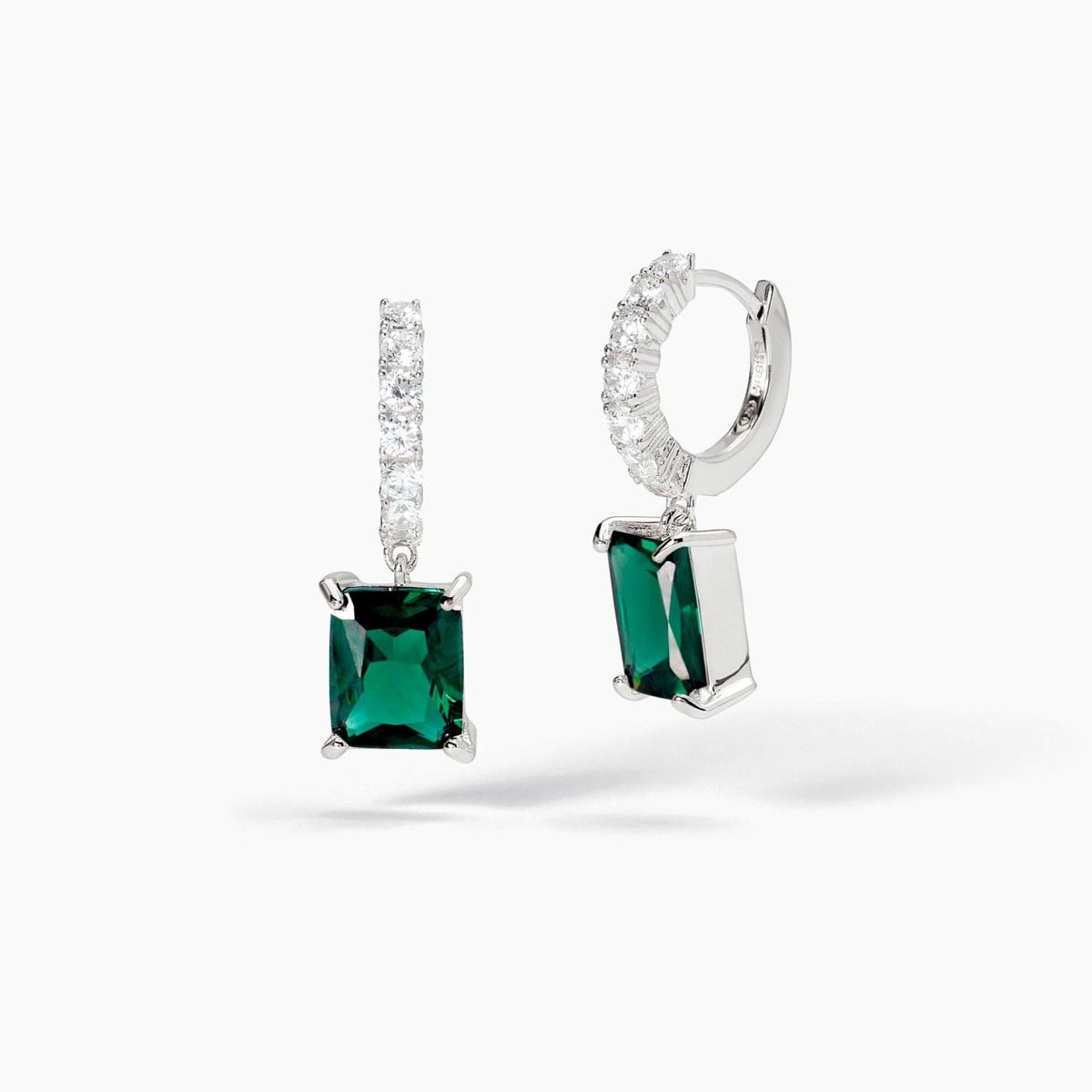 Orecchini a Cerchio Donna Mabina in Argento con Zirconi