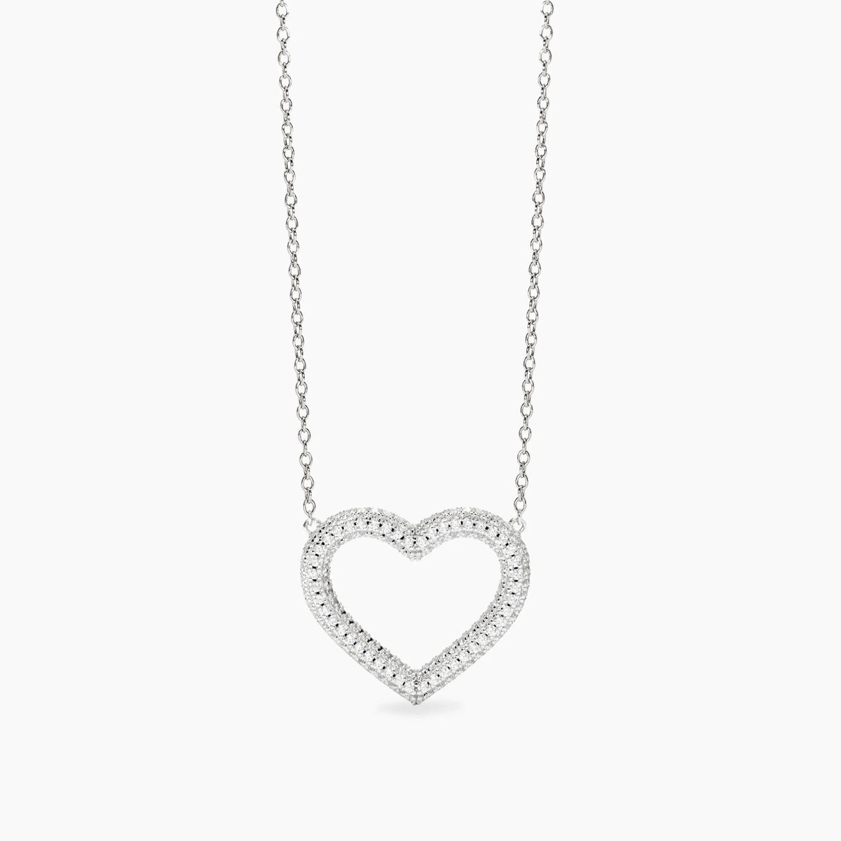 Collana con Cuore Mabina in Argento con Zirconi