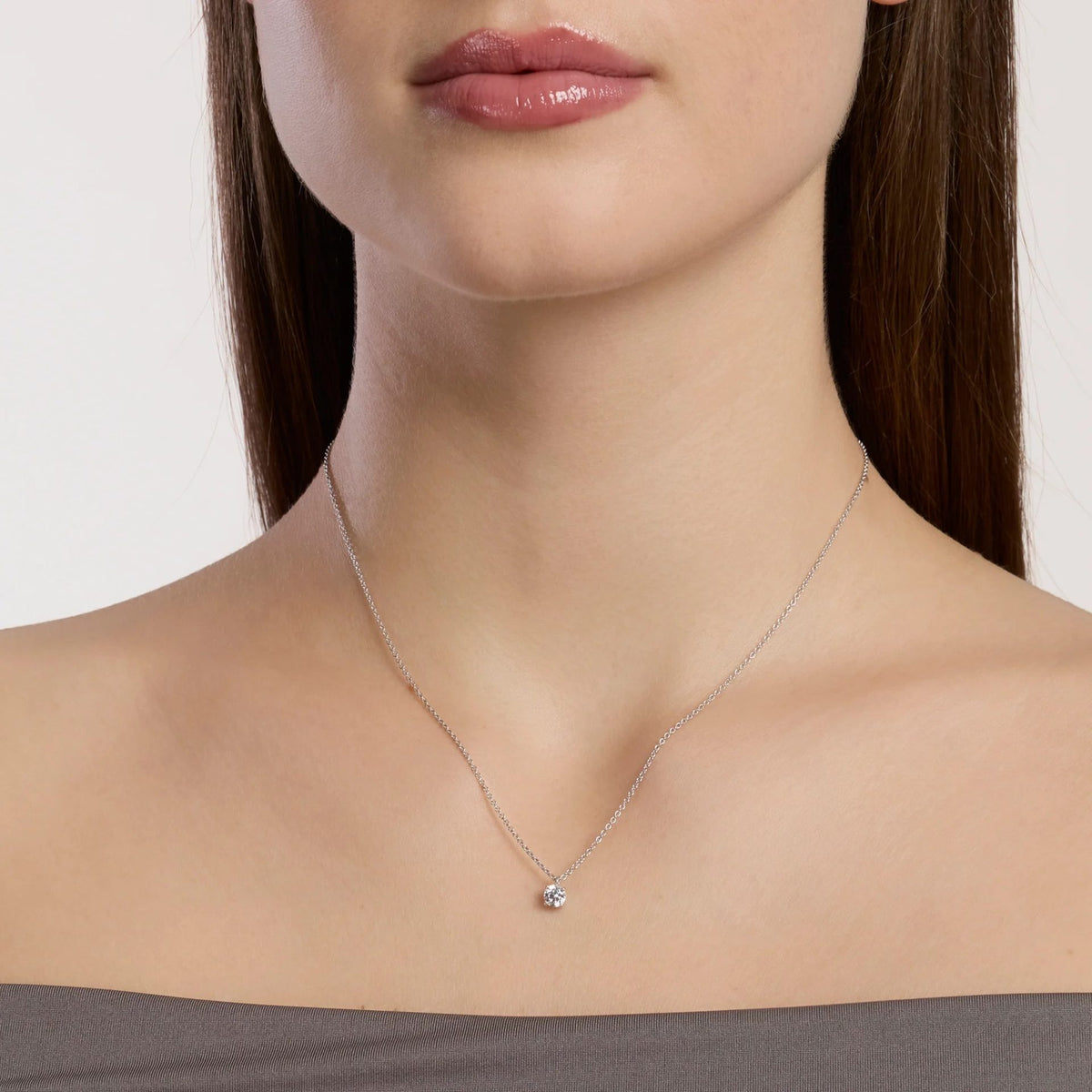 Collana Punto Luce Mabina My Diamond in Argento e Diamante Lab-grown ct. 0.33