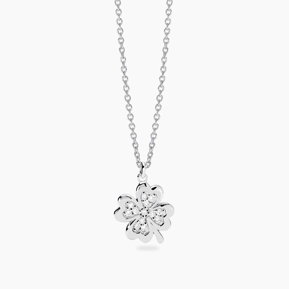 Collana Donna Mabina My Diamond in Argento con Quadrifoglio