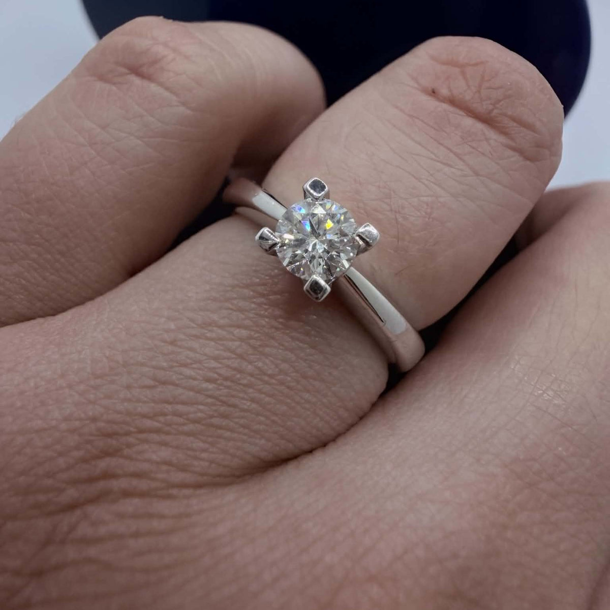 Anello Solitario Recarlo in Oro 18KT 18KT e Diamante 0,51 G-IF