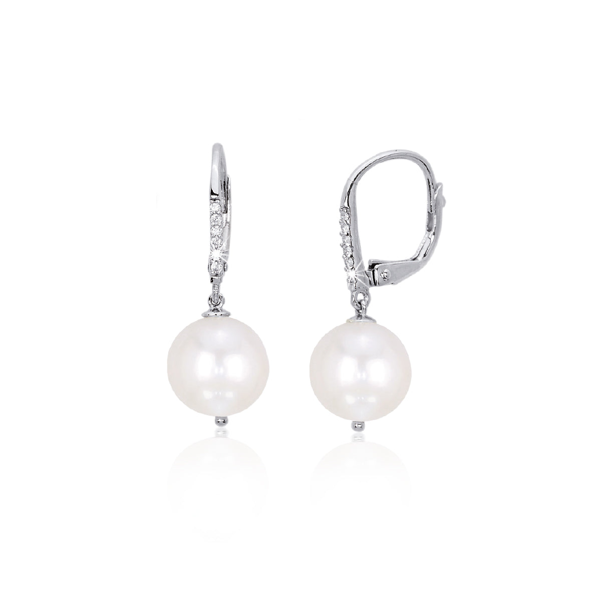 Orecchini in Argento 925/°°°, Zirconi e Perle Coltivate   563119