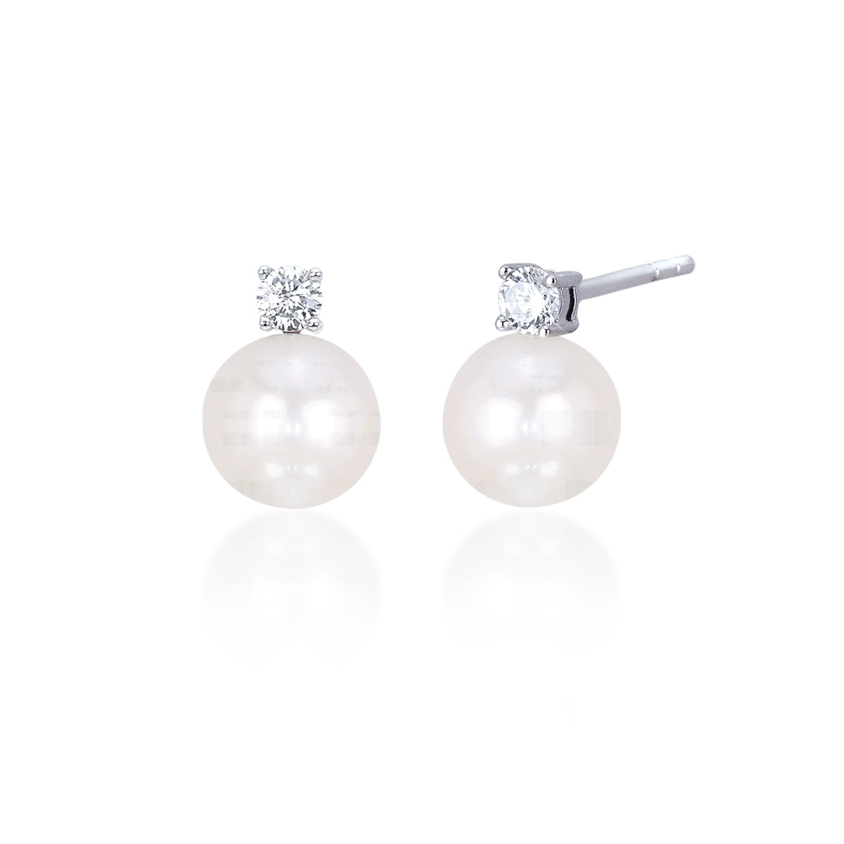 Orecchini Donna Mabina in Argento con Perla e Zirconi