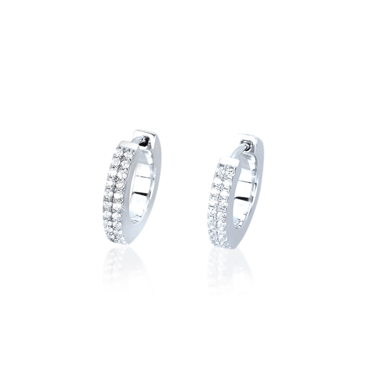 Orecchini a Cerchio Mabina in Argento con Zirconi