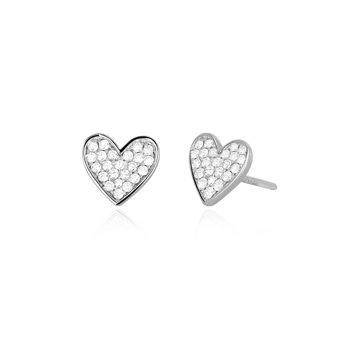 Orecchini Mabina a Cuore in Argento