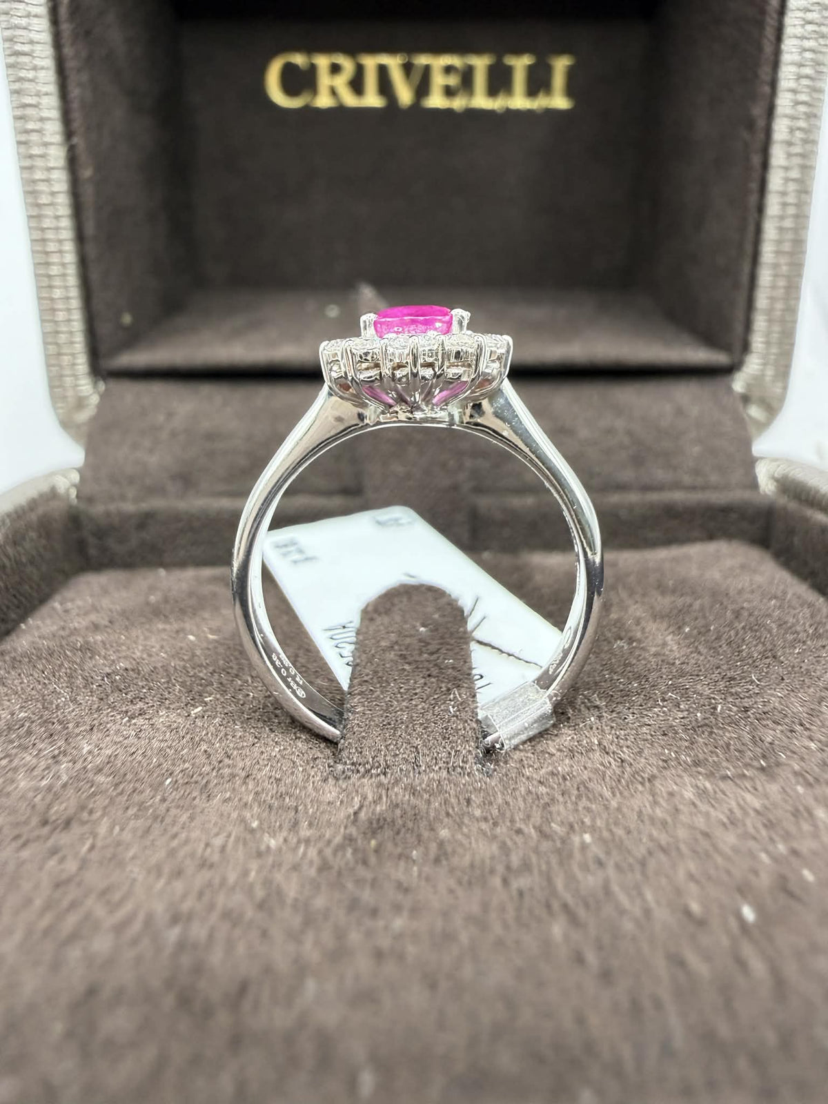Anello Donna Crivelli con Diamanti e Rubino Ct. 0.96