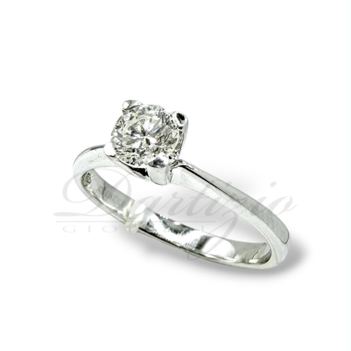 Anello Solitario in Oro 18KT 18KT e Diamante Ct. 0,41 G-VS1