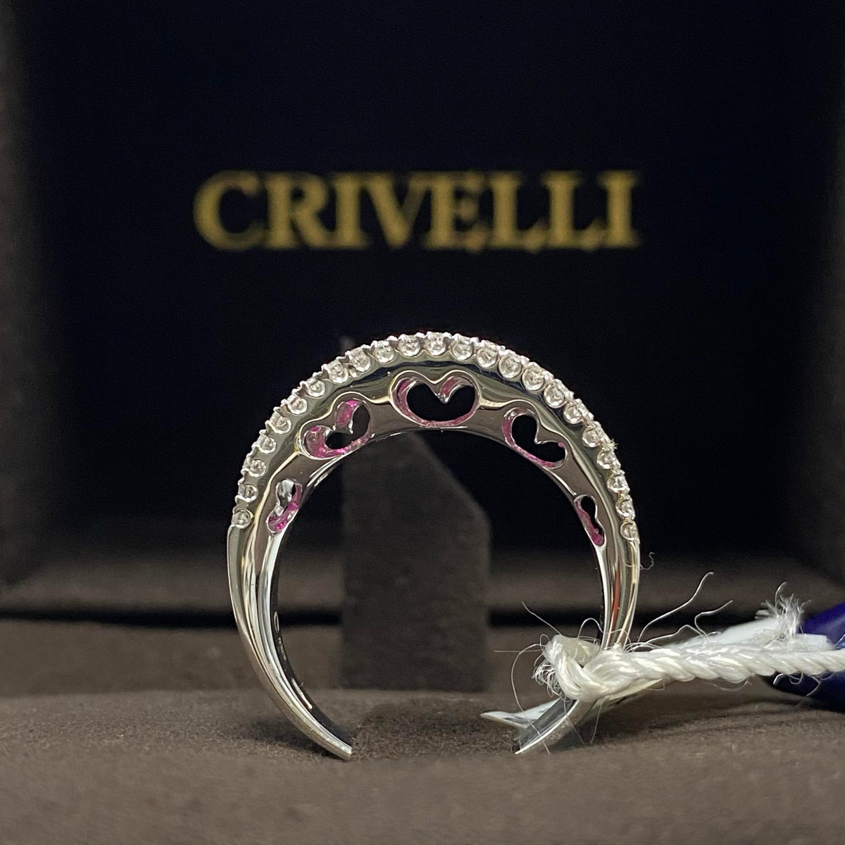 Anello Donna Veretta Crivelli con Rubini Ct. 1,19 e Diamanti