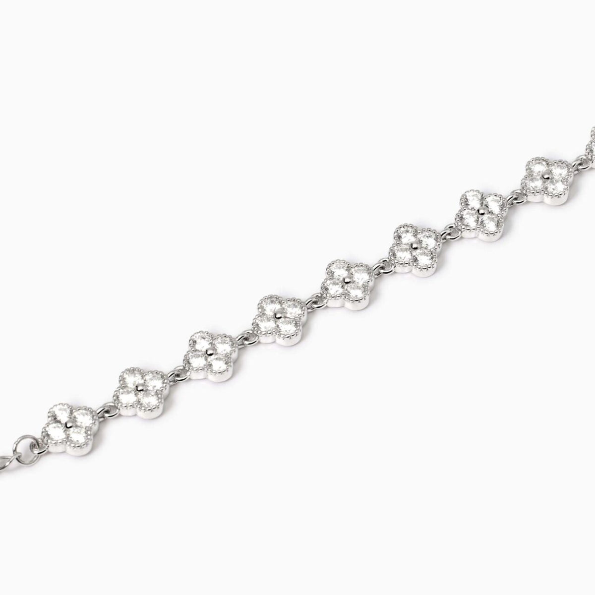 Bracciale Tennis a Fiore Mabina in Argento e Zirconi