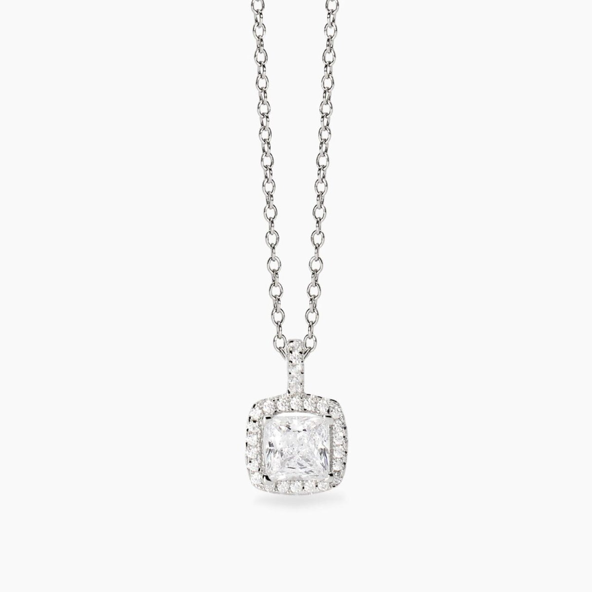 Collana Collana Donna Mabina in Agento con Zirconi