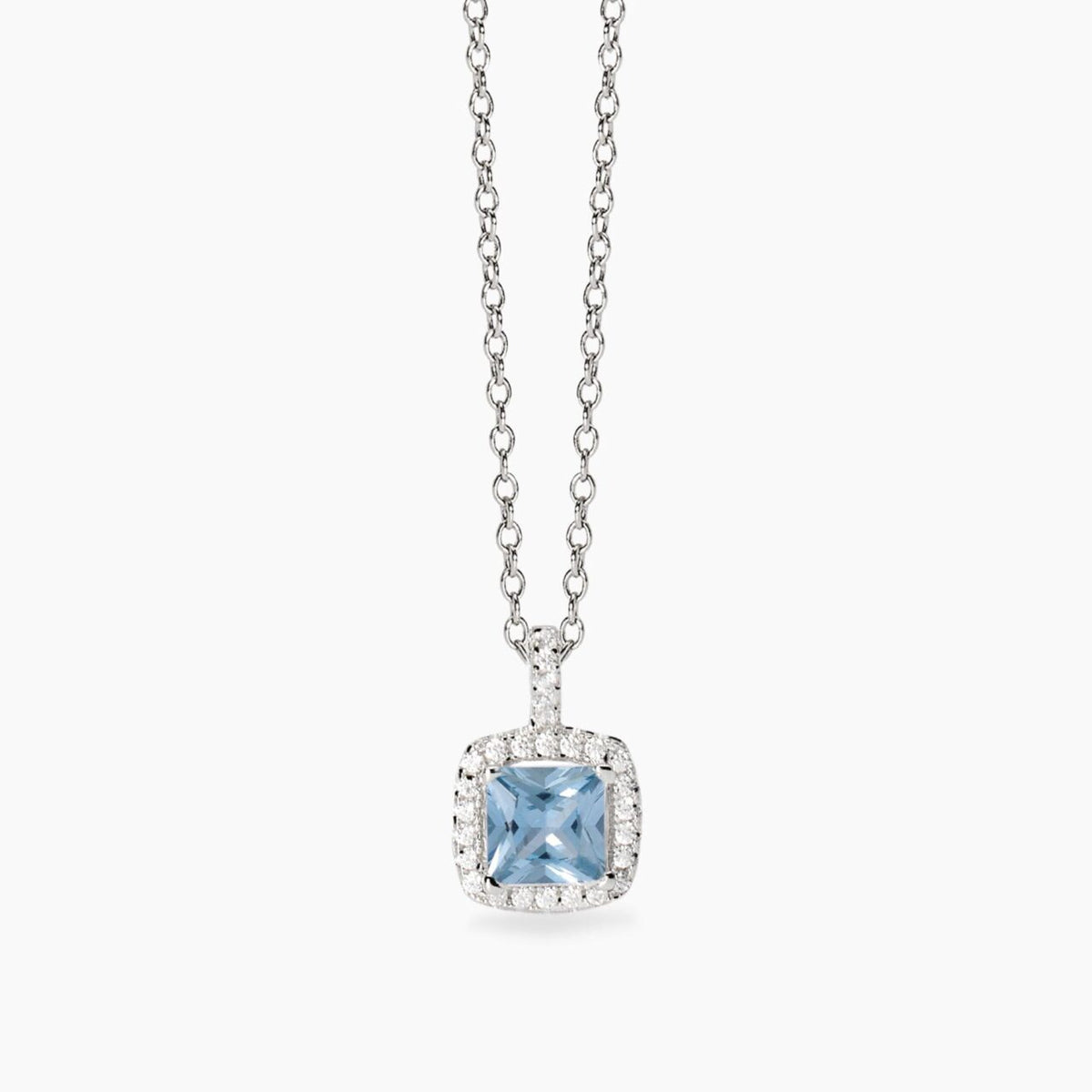 Collana Collana Donna Mabina in Agento con Zirconi