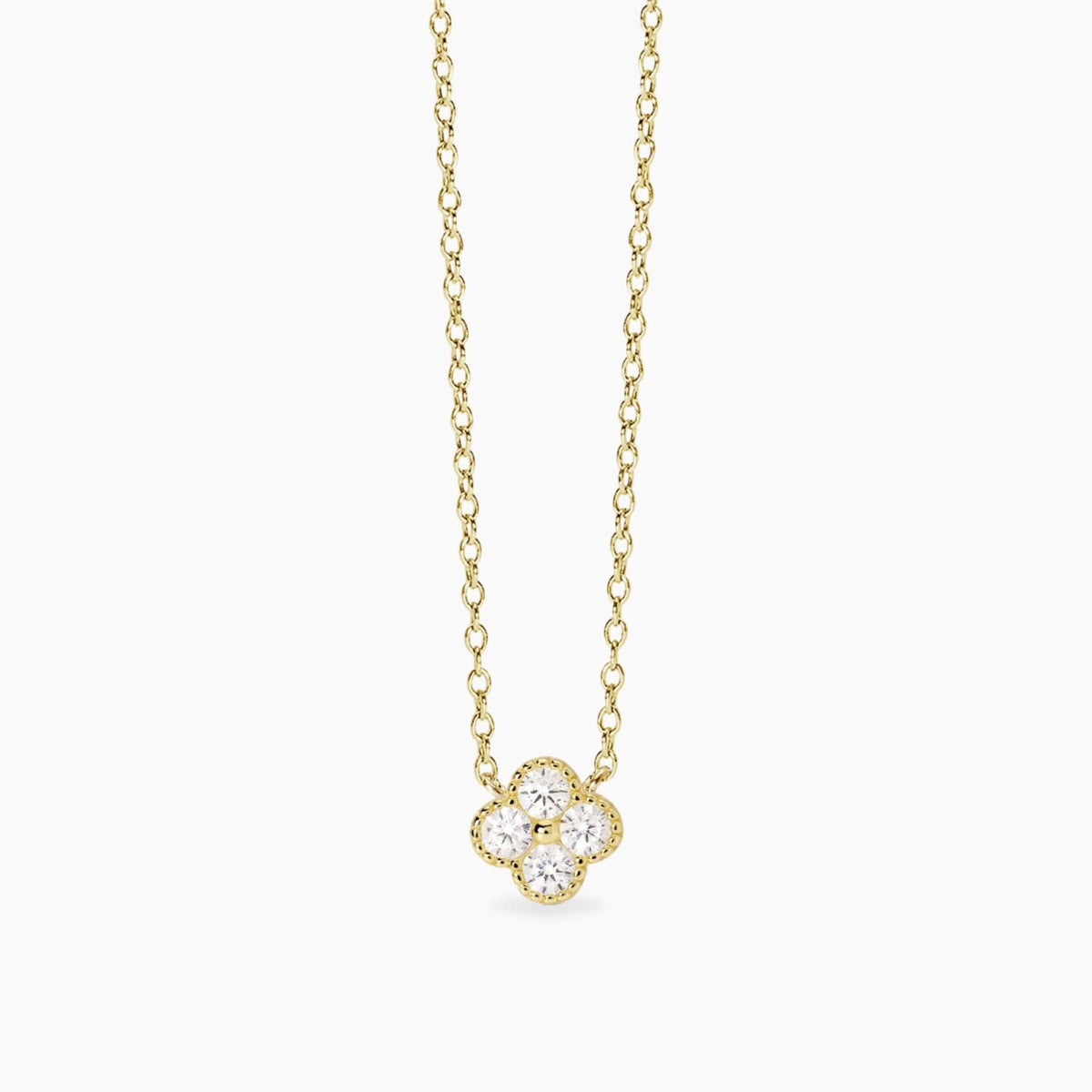 Collana Donna Mabina in Argento Dorato e Zircone Bianco