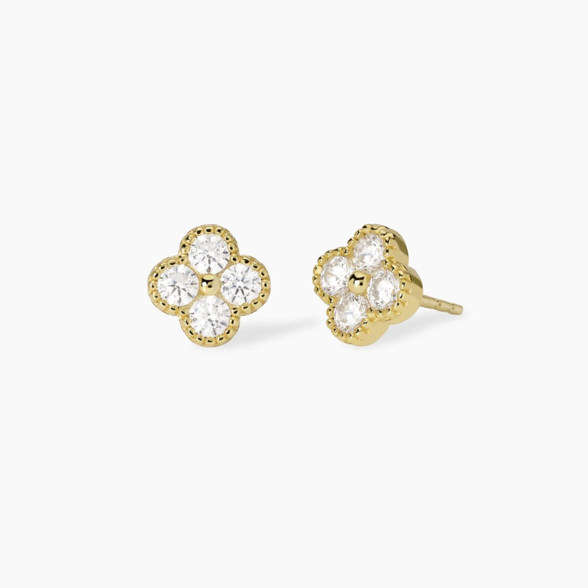 Orecchini Donna Mabina in Argento Dorato e Zircone Bianco