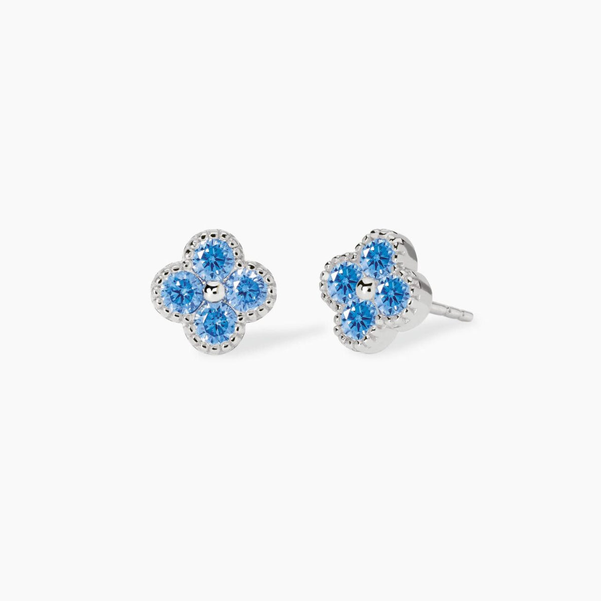 Orecchini Donna Mabina in Argento e Zircone Azzurro