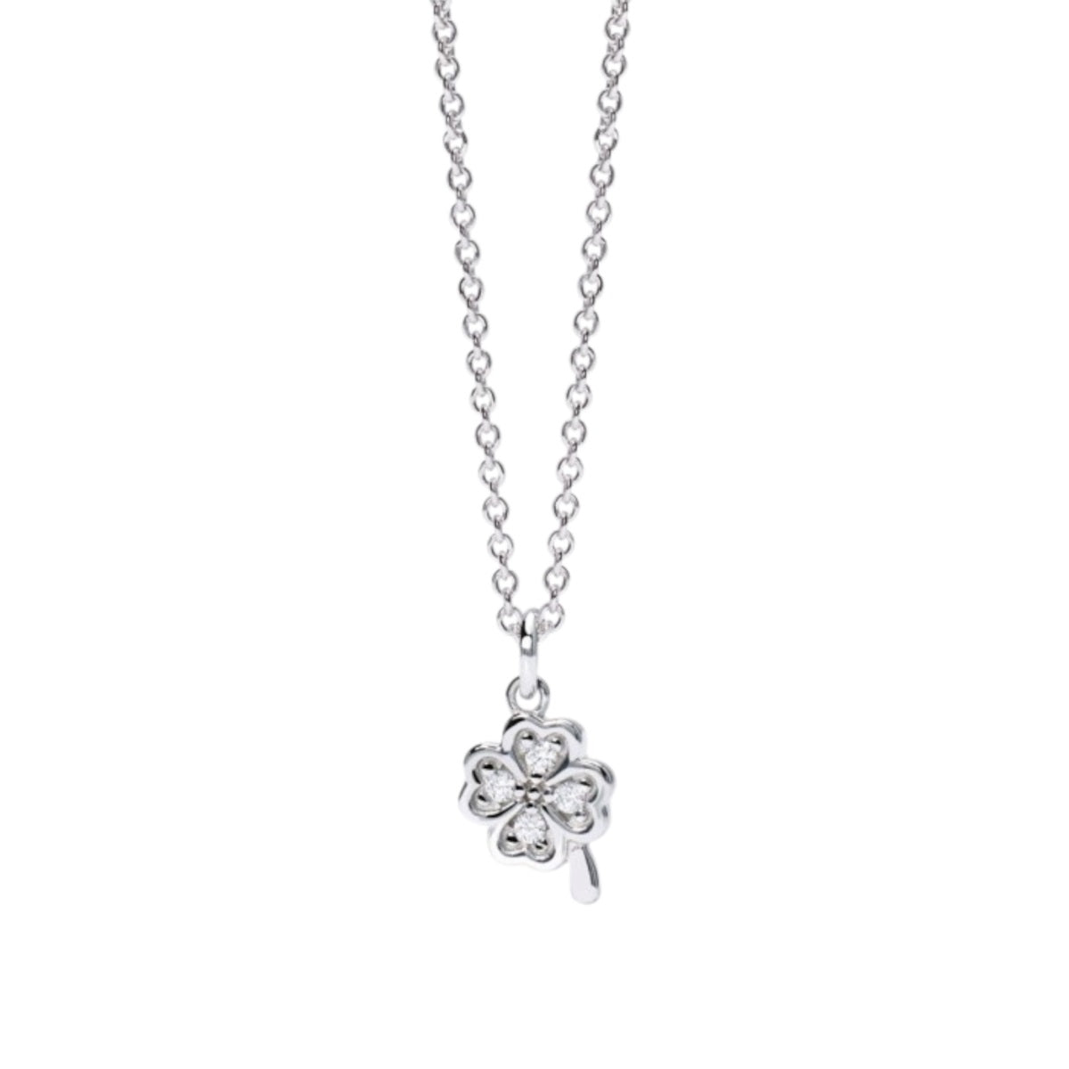 Collana Donna Mabina My Diamond in Argento con Quadrifoglio