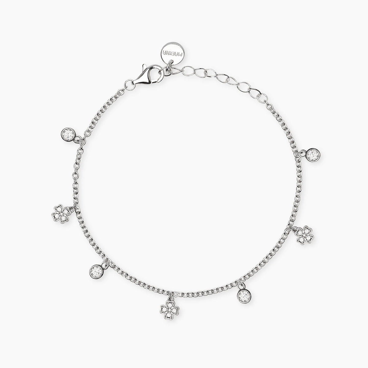 Bracciale donna Mabina LUCKY-LIGHT in Argento e Zriconi