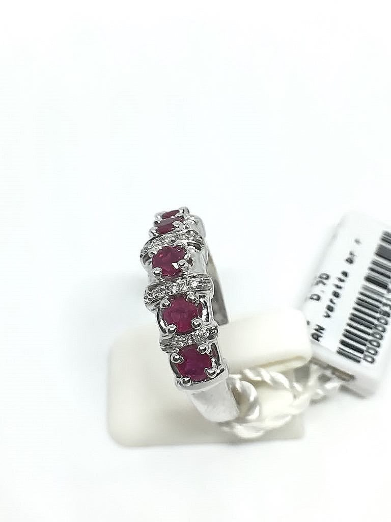 Anello donna con Rubini e Diamanti