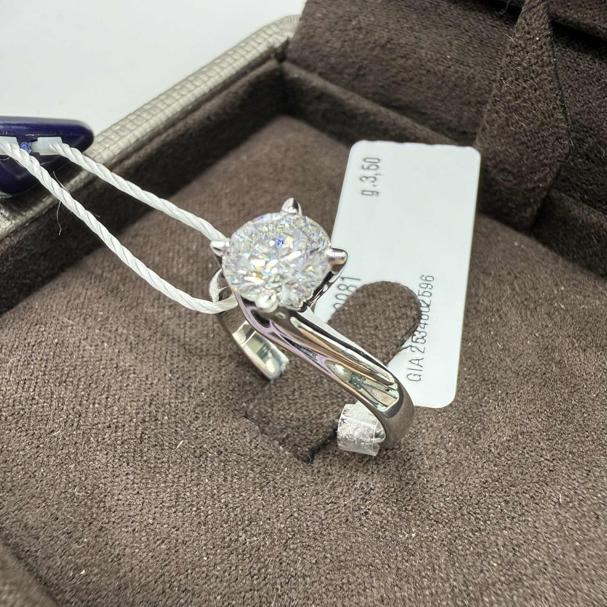 Anello Crivelli Solitario in Oro 18KT 18KT e Diamante GIA Ct 1.00