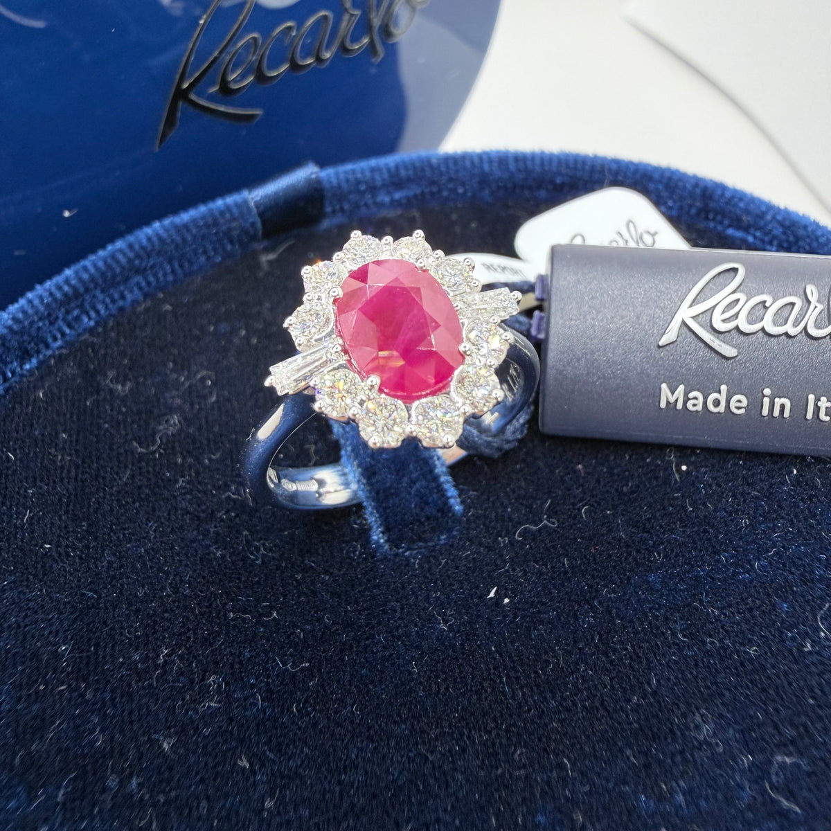 Anello Recarlo con Diamanti e Smeraldo Ct 1,79