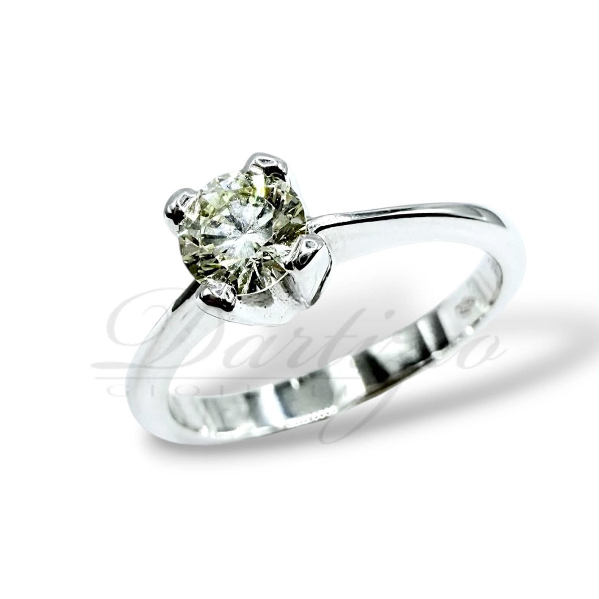Anello Solitario in Oro 18KT 18KT e Diamante Ct. 0.48 J-SI1