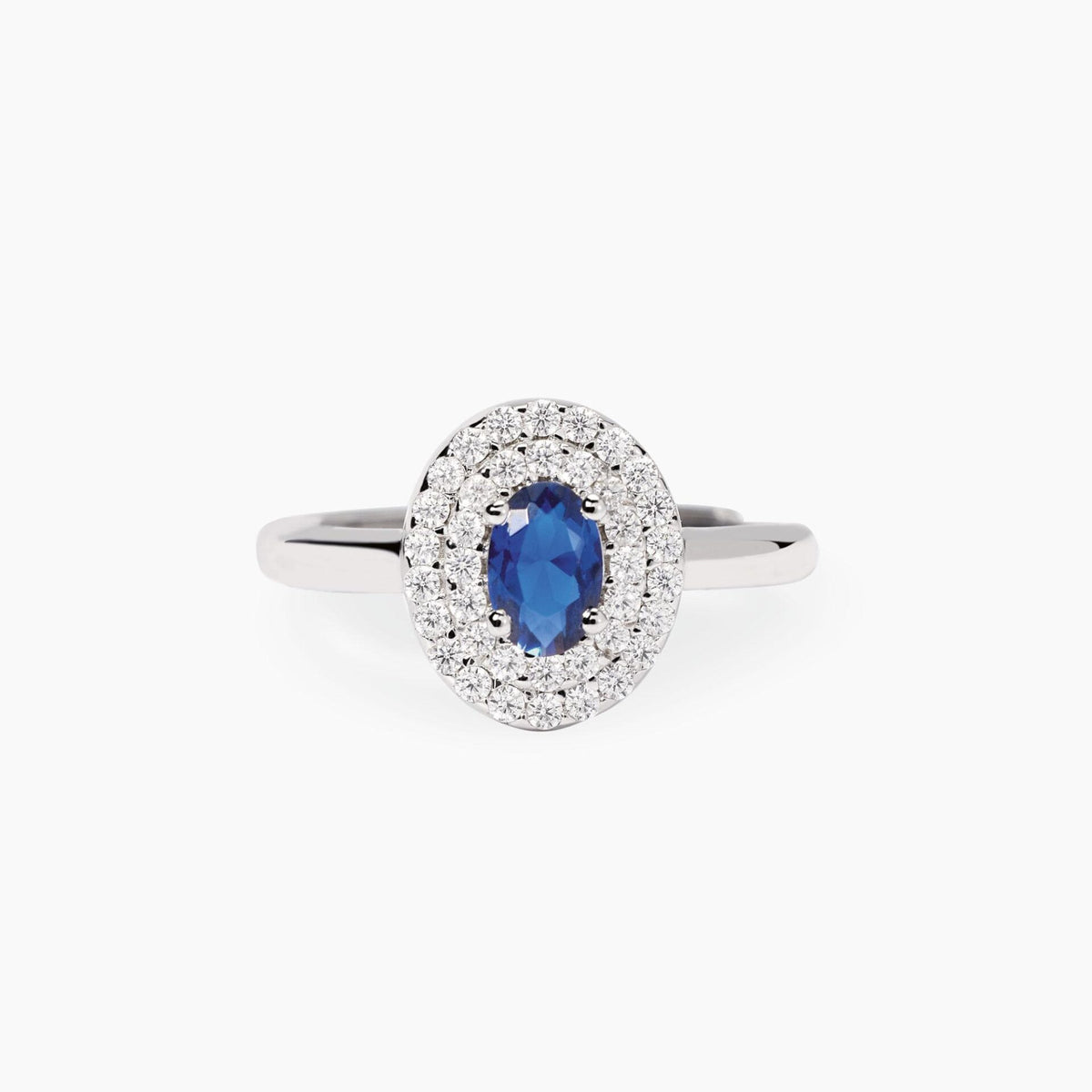 Anello Mabina con Zaffiro Sintetico