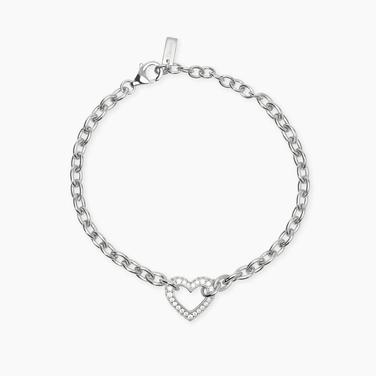 Bracciale Donna Mabina con Cuore in Argento con Zirconi