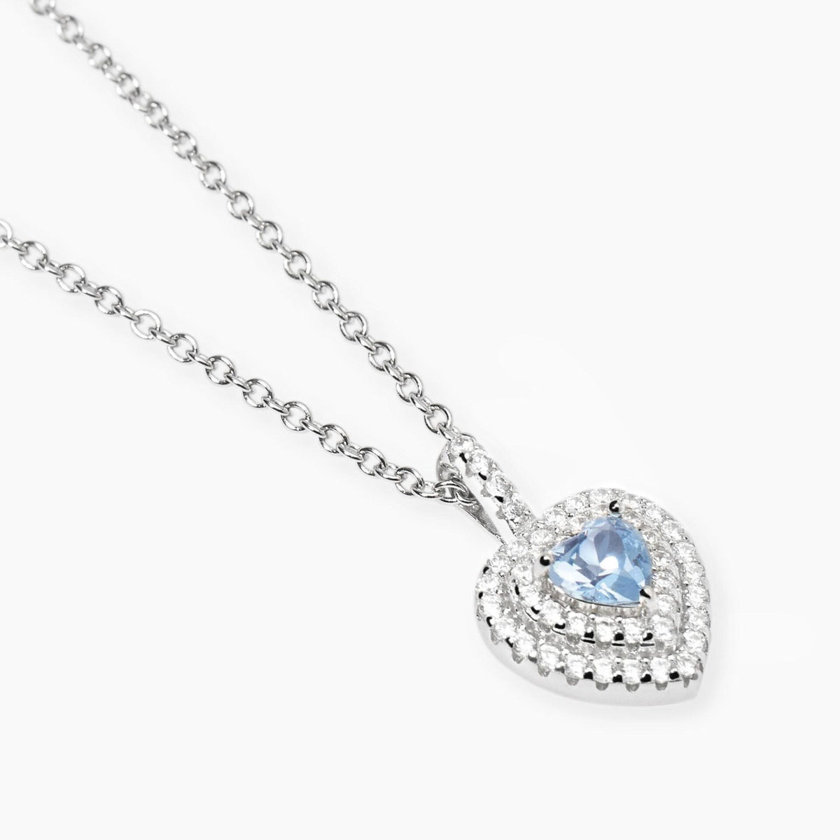Collana Donna Mabina con Cuorein Argento e Zirconi