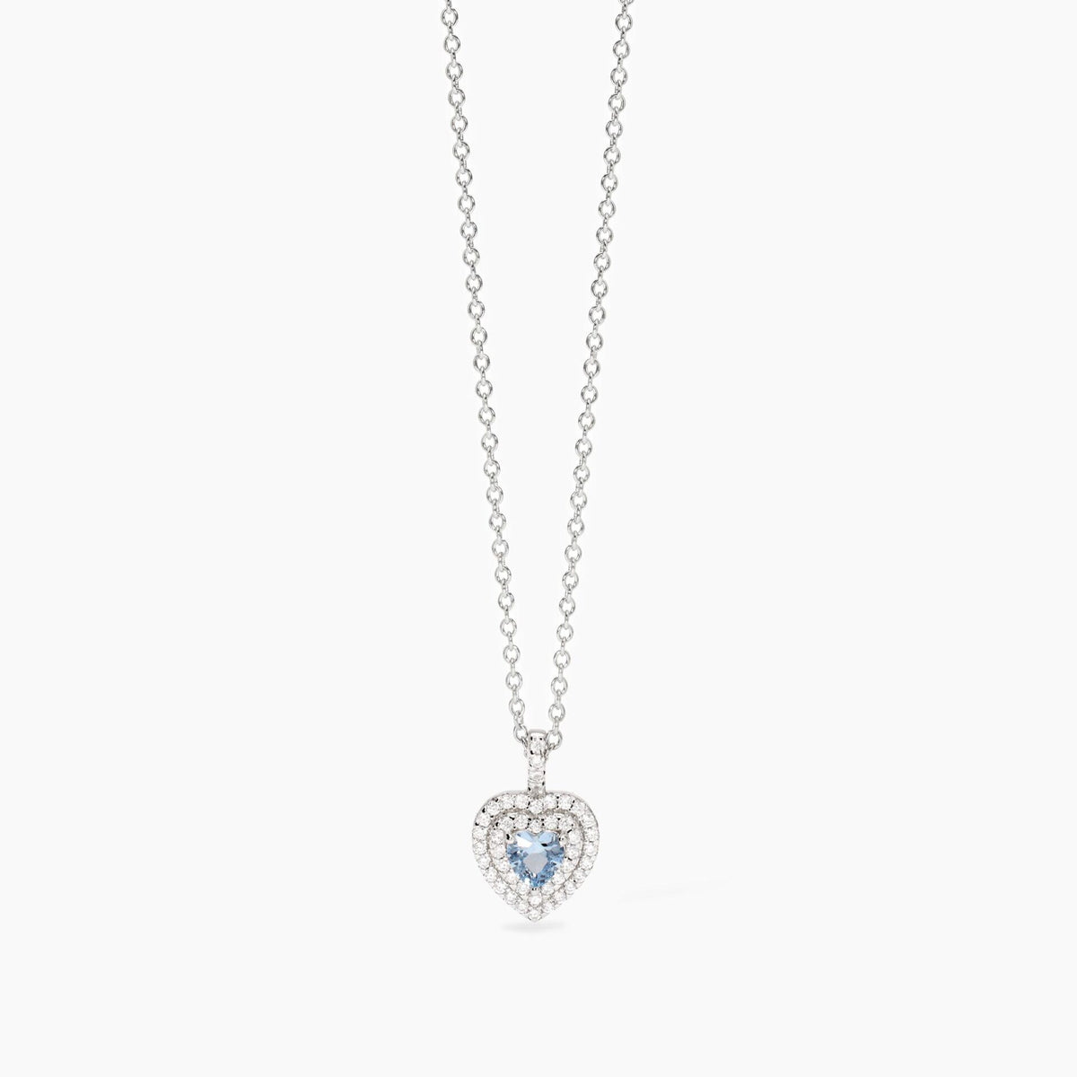 Collana Donna Mabina con Cuorein Argento e Zirconi