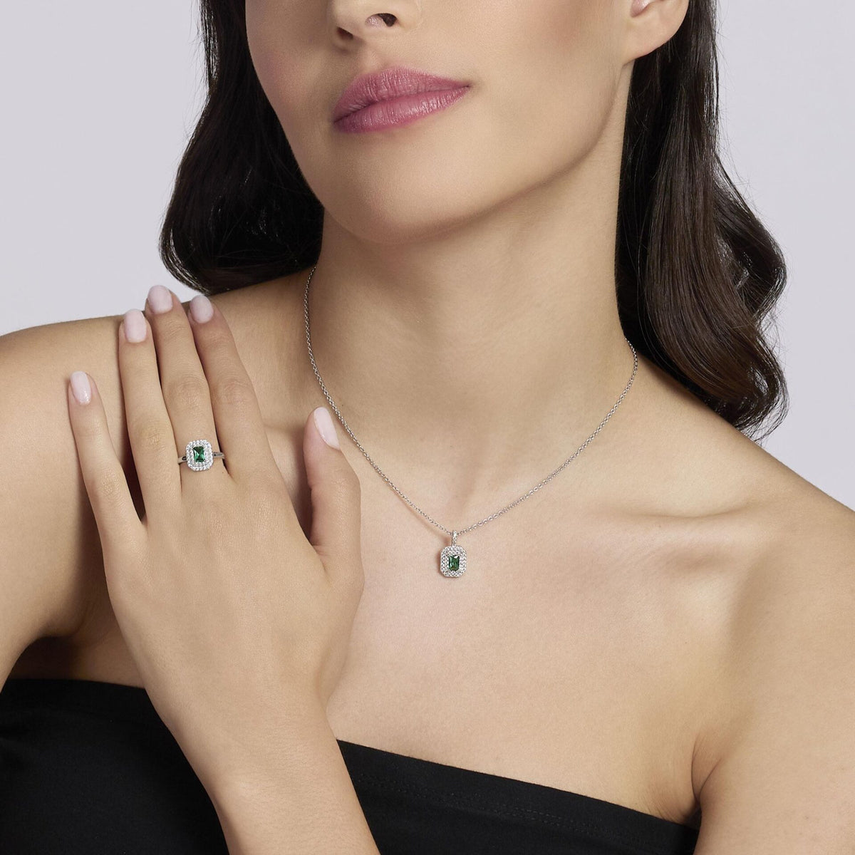 Collana Donna Mabina in Argento e Zirconi