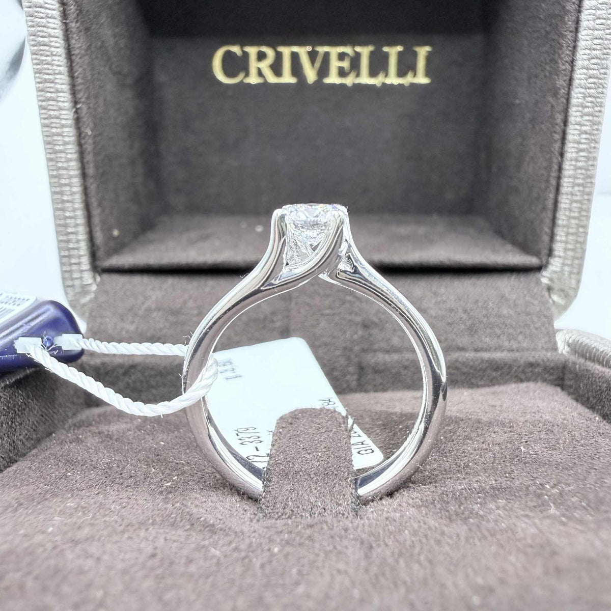Anello Crivelli Solitario in Oro 18KT 18KT e Diamante GIA Ct 0.51