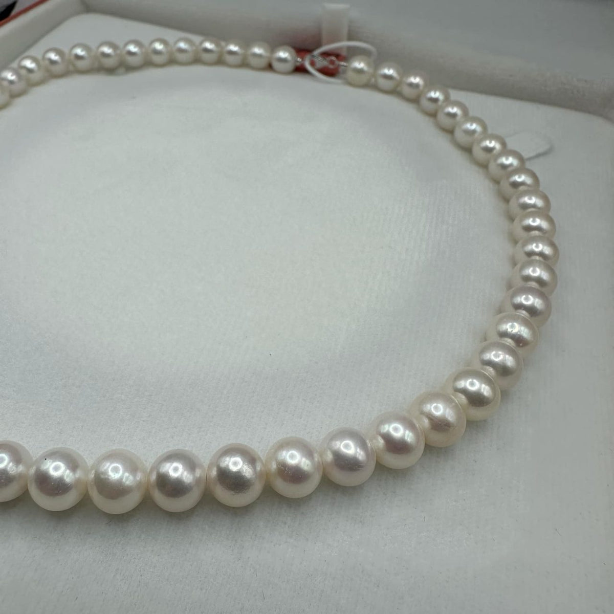 Collana Donna Oro 18KT con Perle Naturali mm 7,5-8
