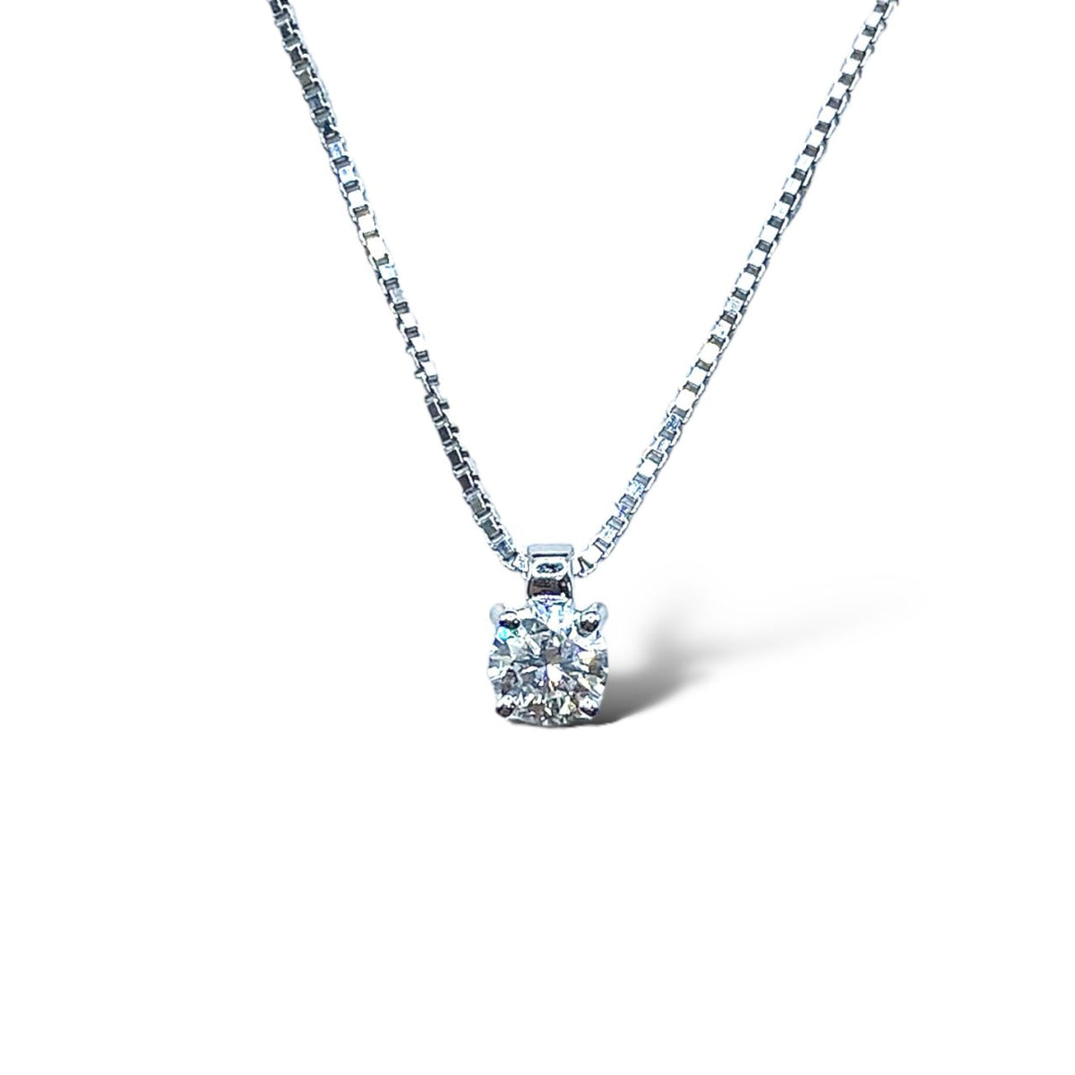 Collana Punto Luce Alfieri e St Jhon con Diamante Ct 0.19