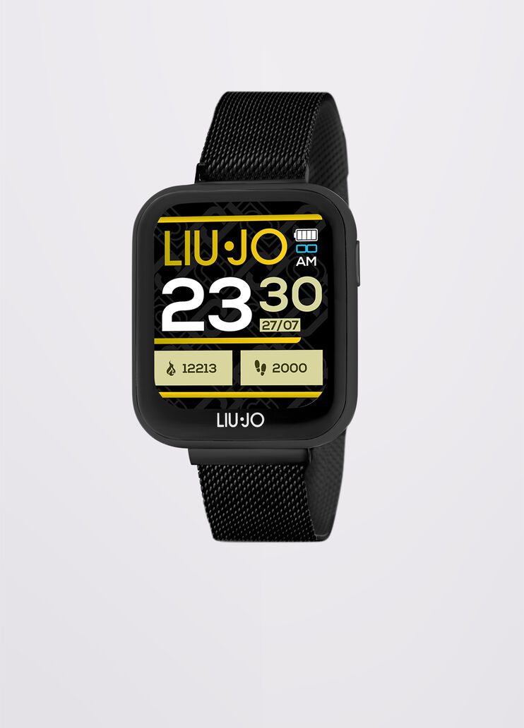 Smartwatch Liu-Jo Voice in Acciaio Nero con Maglia Milano
