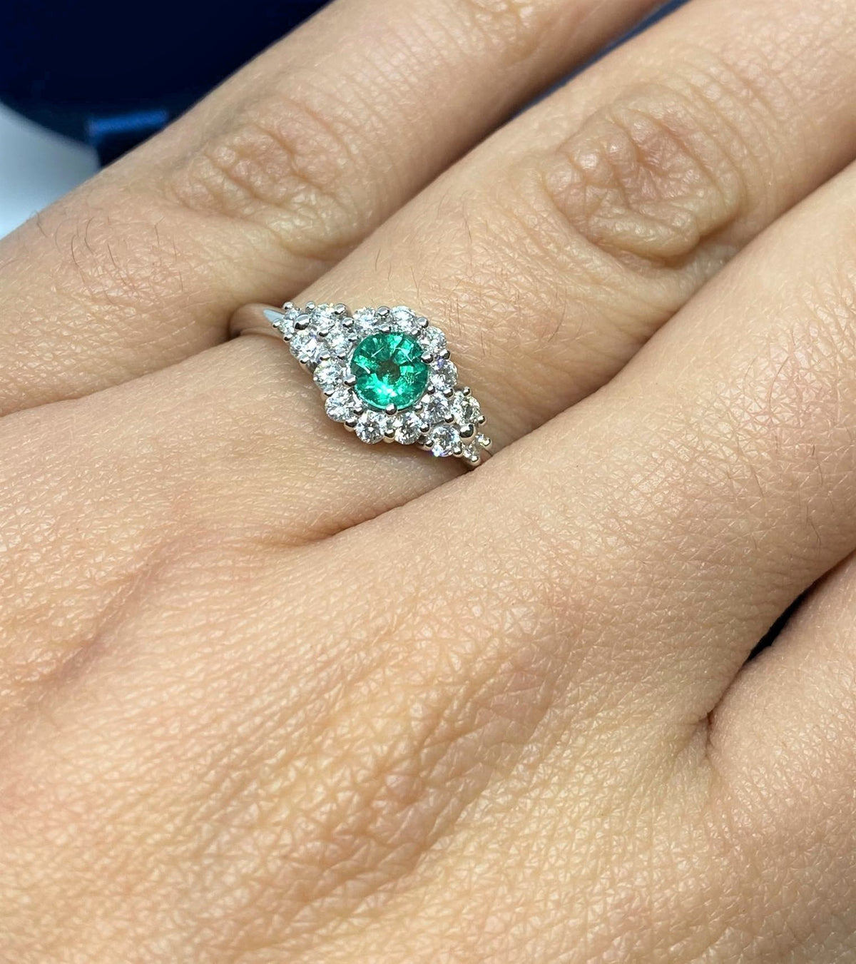 Anello Recarlo con Smeraldo Ct 0.36 e Diamanti