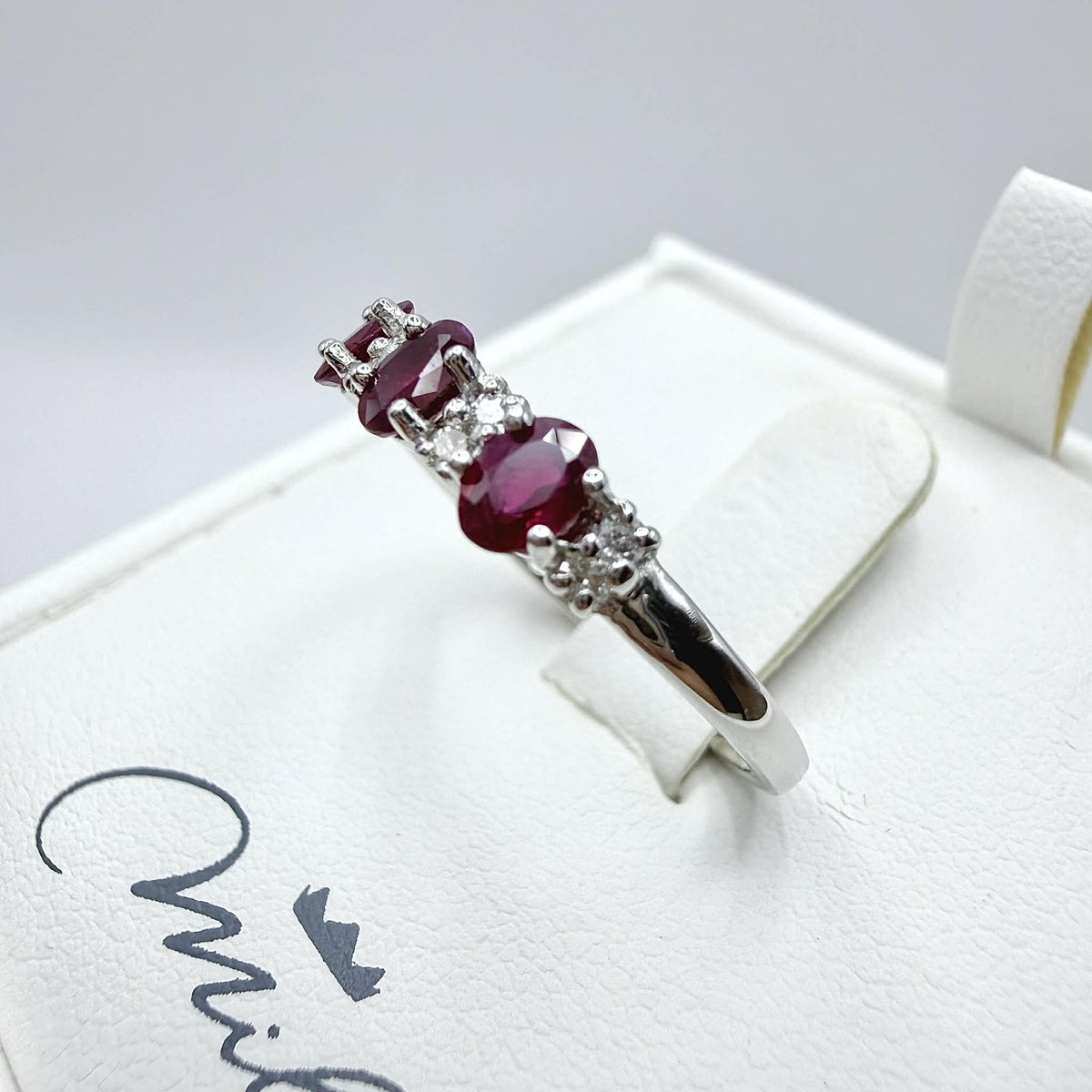 Anello Donna Miluna Trilogy in Oro 18KT con Rubini e Diamanti