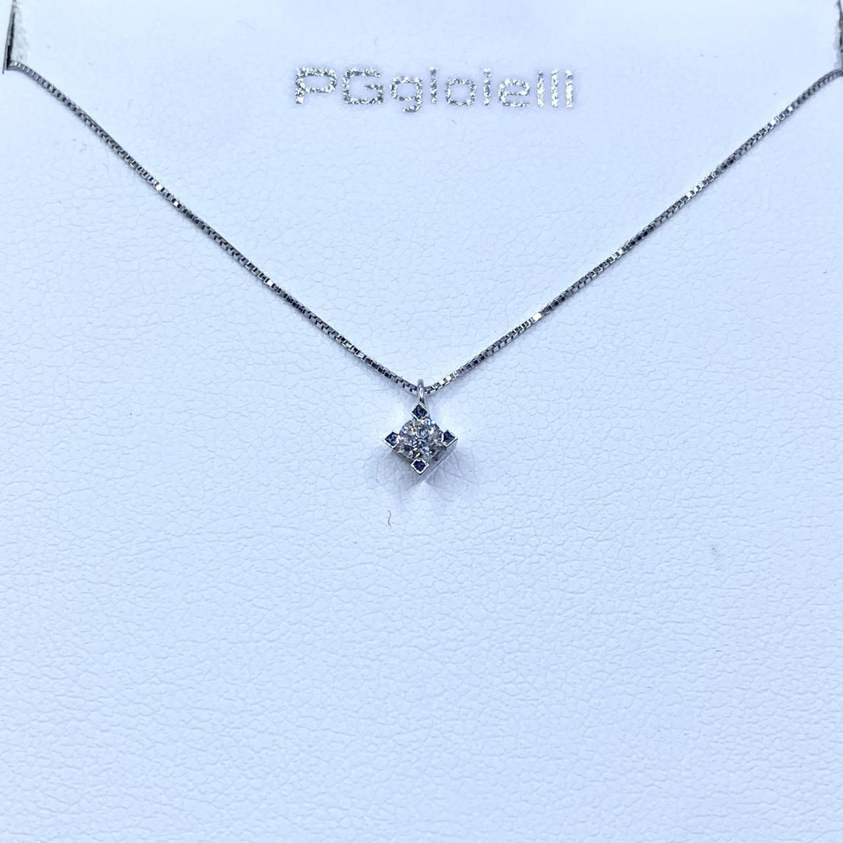 Collana Punto Luce PG Gioielli con Diamante Ct. 0.09