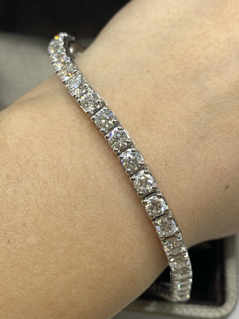 Bracciale Tennis Crivelli in Oro 18KT 18KT e Diamanti Ct 11