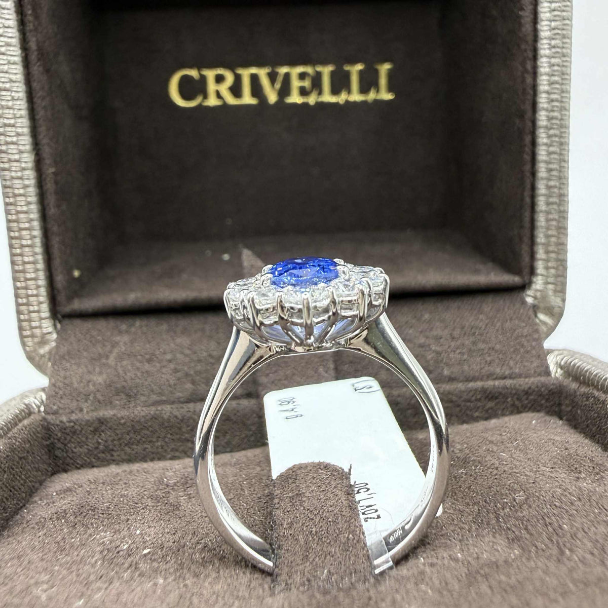 Anello Donna Crivelli con Zaffiro 1.50 e Diamanti