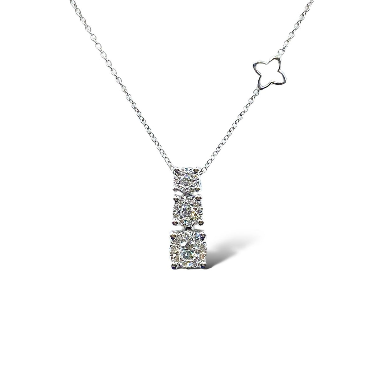 Collana Recarlo Trilogy Nodo D'amore in Oro 18KT 18KT e Diamanti ct. 0,25