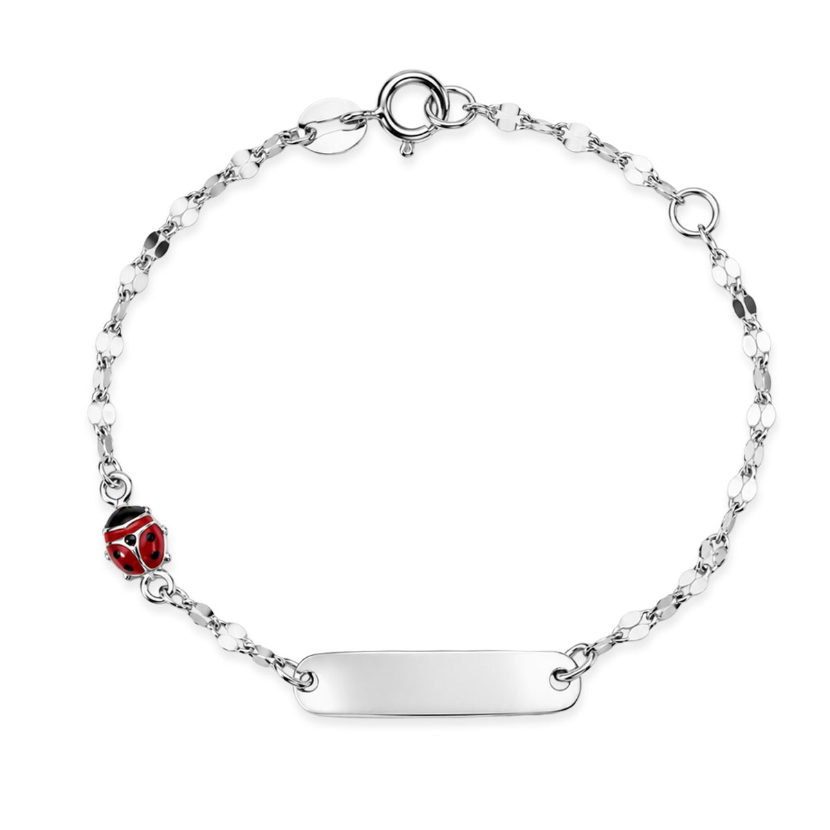 Bracciale Bimba iGold in Oro Bianco 9Kt con Targhetta