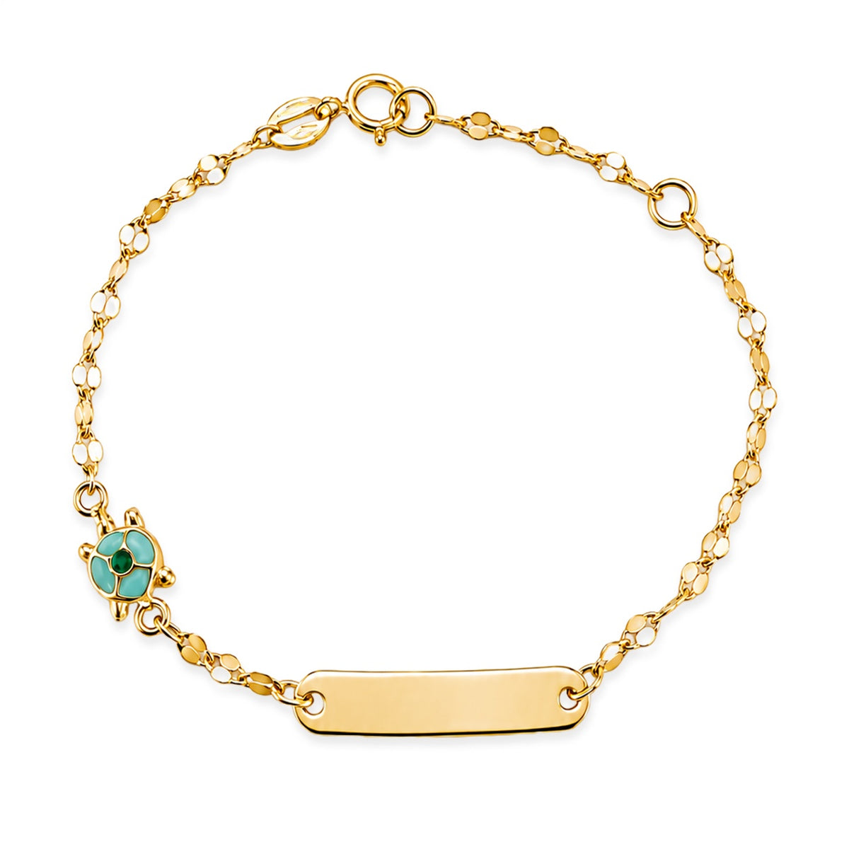 Bracciale Bimbo iGold in Oro Giallo 9Kt con Targhetta